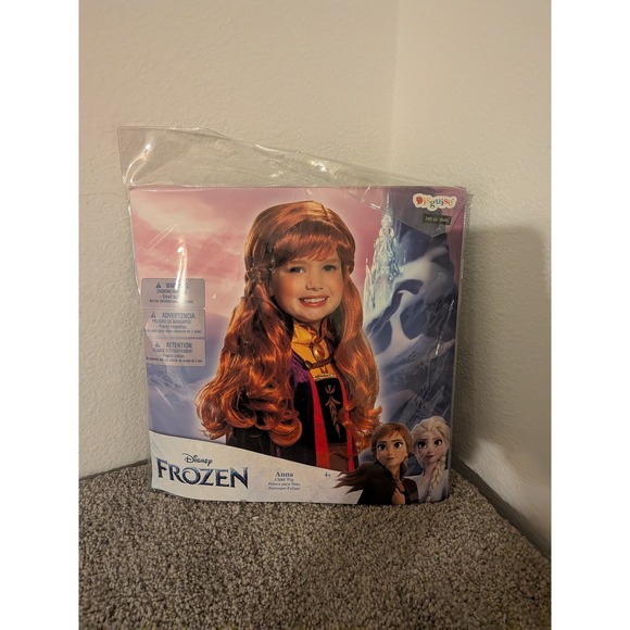 Disney Frozen Anna Child Wig Auburn Dress Up Cosplay Costume PrincessNEW - Picture 3 of 7